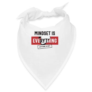 Positive Denkweise, Einstellung ist der Schlüssel - Bandana - Weiß - Vorne