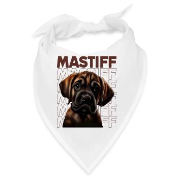 Dogge Doggen Hund Hunde Deutsche Dogge - Bandana - Weiß - Vorne