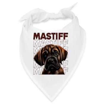 Dogge Doggen Hund Hunde Deutsche Dogge - Bandana - Weiß - Vorne