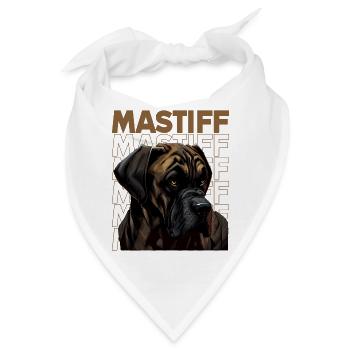Dogge Doggen Hund Hunde Deutsche Dogge - Bandana - Weiß - Vorne