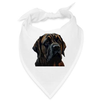 Dogge Doggen Hund Hunde Deutsche Dogge - Bandana - Weiß - Vorne