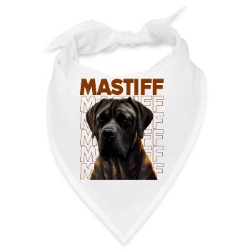 Dogge Doggen Hund Hunde Deutsche Dogge - Bandana - Weiß - Vorne