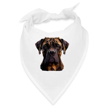 Dogge Doggen Hund Hunde Deutsche Dogge - Bandana - Weiß - Vorne