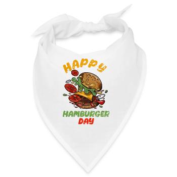 Ich liebe Fast-Food, Burger und Pommes - Bandana - Weiß - Vorne