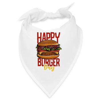 Ich liebe Fast-Food, Burger und Pommes - Bandana - Weiß - Vorne