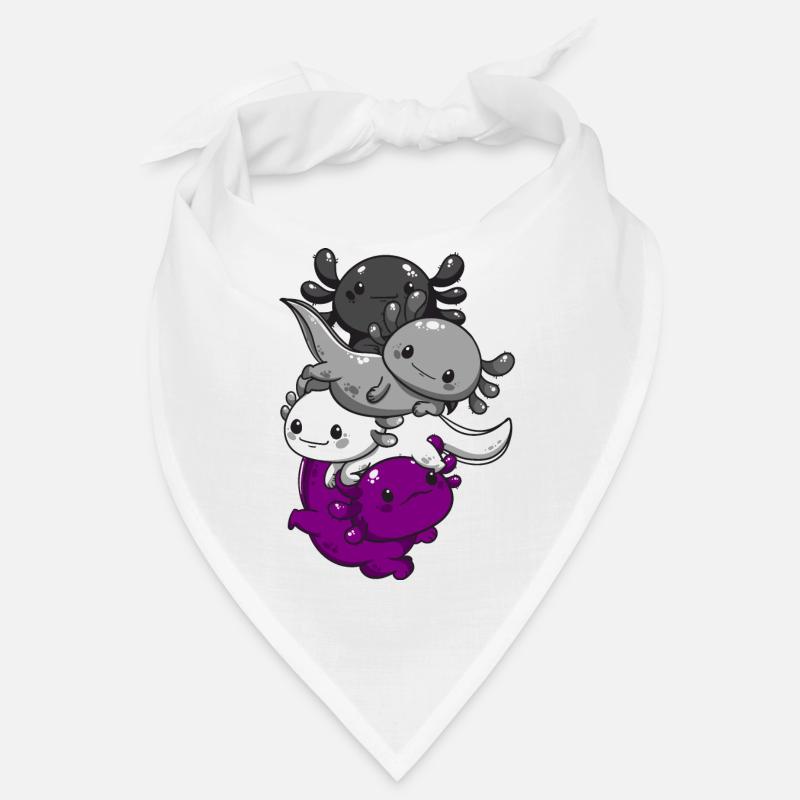 Subtle Asexual Kawaii Axolotl Pride Flag Bandana