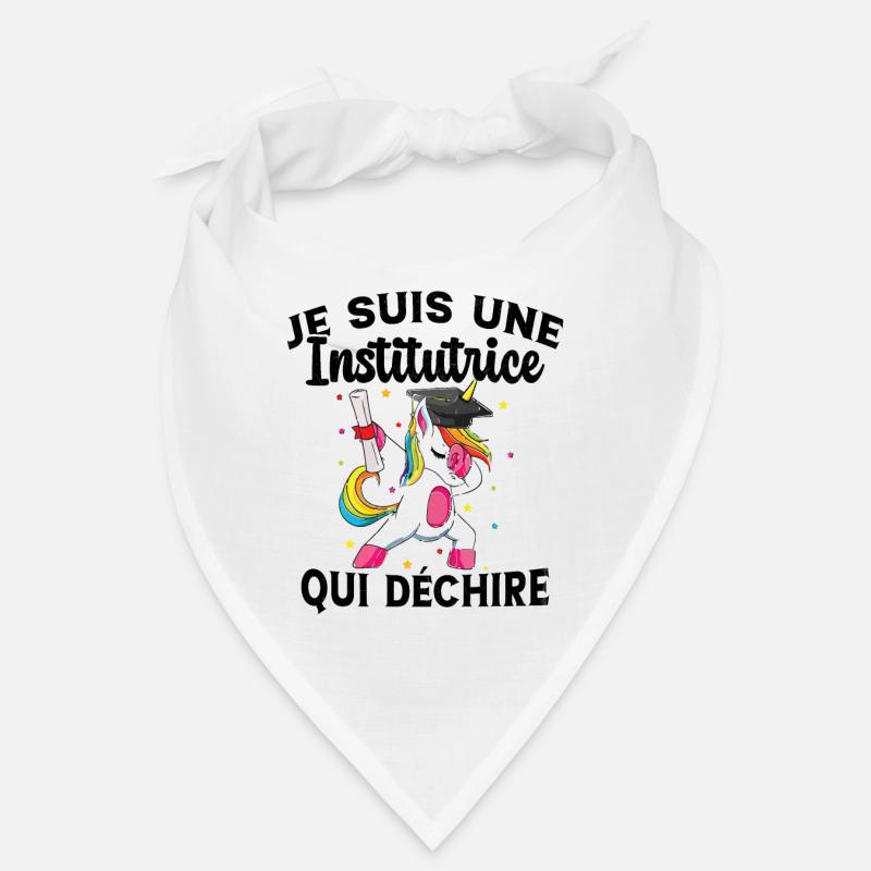 Femme Institutrice Qui Déchire Idée Enseignant Bandana