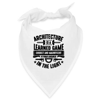 Architecture Is A Learned Game Building Architects - Bandana - Weiß - Vorne