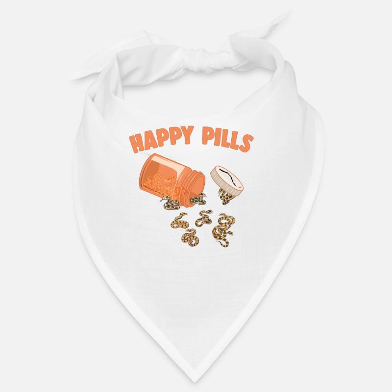 Pilules heureuses Serpents Drôle de balle Python Amants Humour Bandana