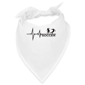 Fußballzubehör Geschenkidee Fußballfan - Bandana - Weiß - Vorne
