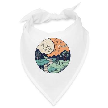 wundervolle Natur - Bandana - Weiß - Vorne