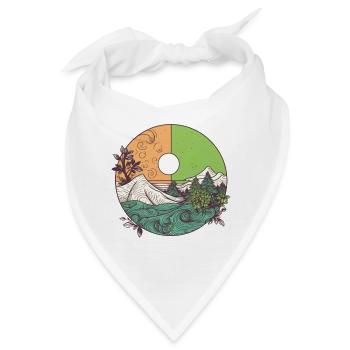 wundervolle Natur - Bandana - Weiß - Vorne