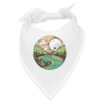 wundervolle Natur - Bandana - Weiß - Vorne