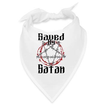 Satan Beelzebub Teufel Gothic Pentagram Mystisch - Bandana - Weiß - Vorne