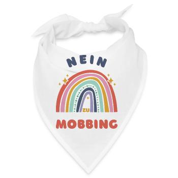 Nein zu Mobbing - Stoppt Mobbing! - Bandana - Weiß - Vorne