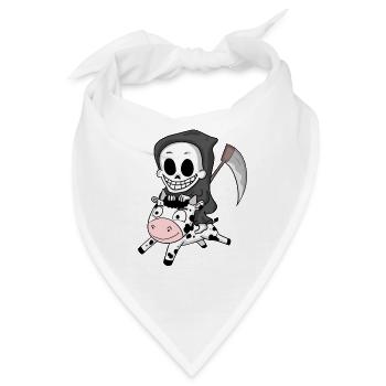 Sensenmann Kuh - Bandana - Weiß - Vorne
