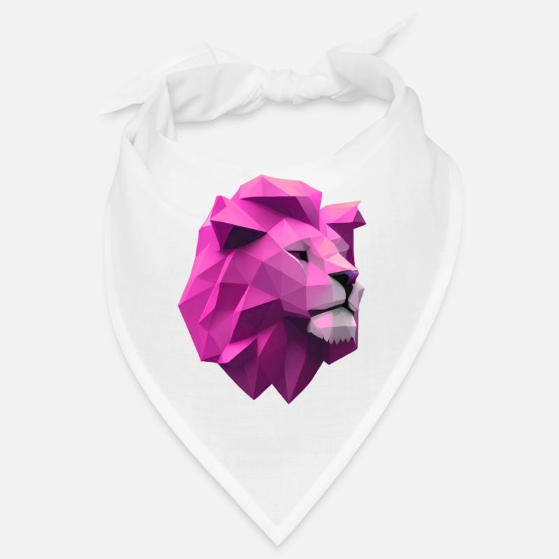 Löwe pink Low Poly Art Bandana