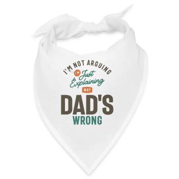Papas Unrecht erklären - Die Einsicht des Großvaters - Bandana - Weiß - Vorne