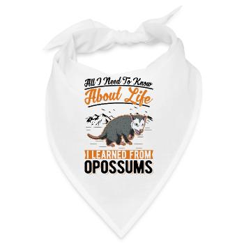 Opossum Possum Beutelratte - Bandana - Weiß - Vorne