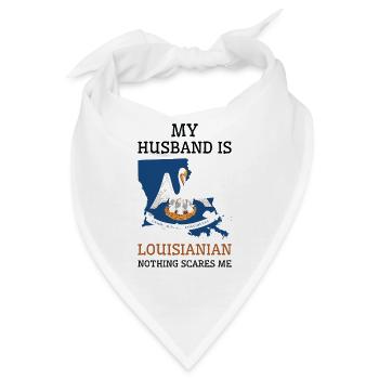 Nichts macht mir Angst Louisianianischer Ehemann - Bandana - Weiß - Vorne