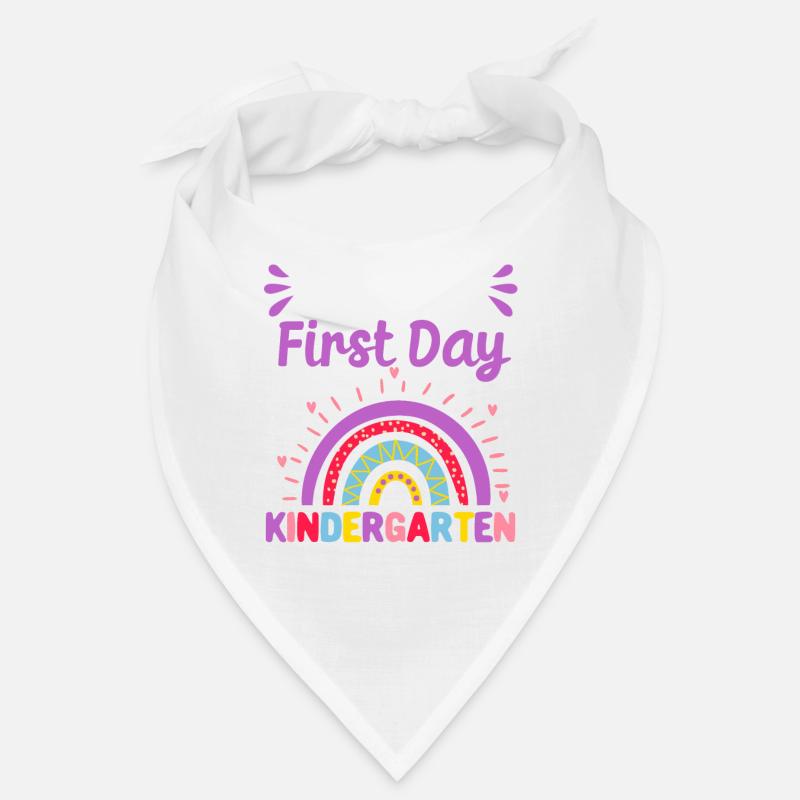 Froher erster Kindergartentag Regenbogen Zurück Bandana