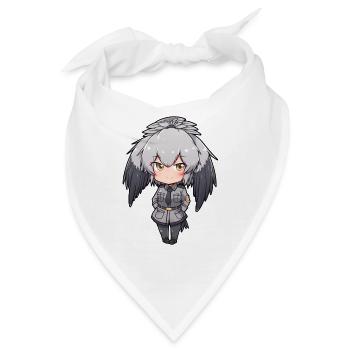 Süßes Schuhschnabel Anime Mädchen - Bandana - Weiß - Vorne
