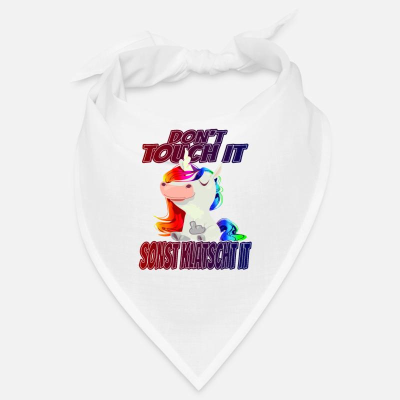 Don't Touch it sonst Klatscht it - Regenbogen Bandana