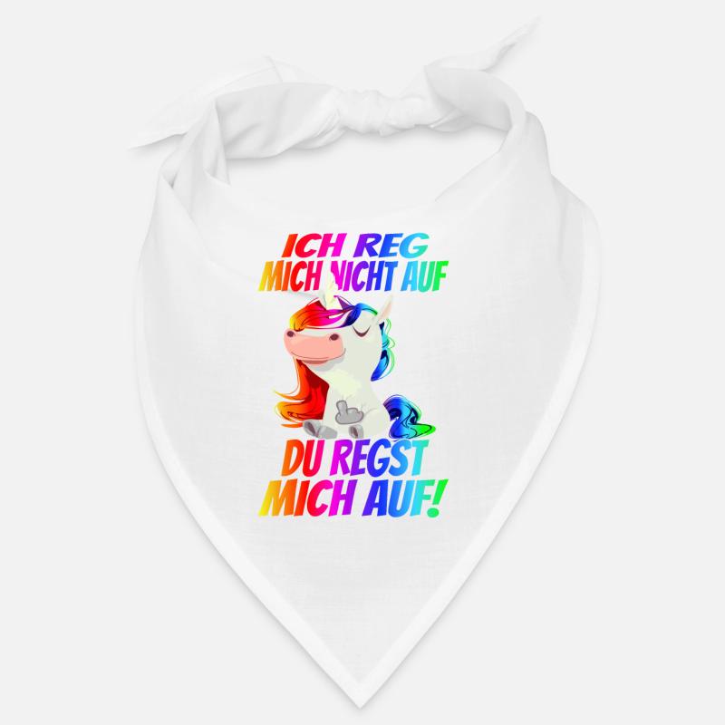 Ich reg mich nicht auf sondern Du! Regenbogen - Bandana - Weiß