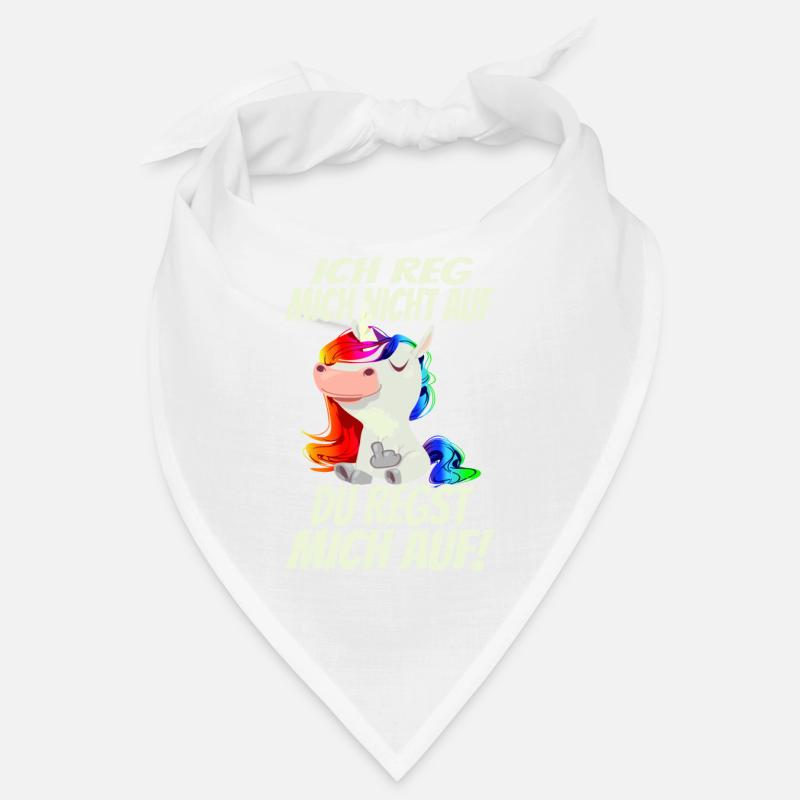 Ich reg mich nicht auf sondern Du! Regenbogen - Bandana - Weiß