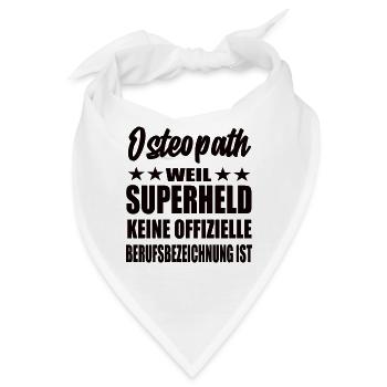Osteopath Superheld Spruch - Bandana - Weiß - Vorne