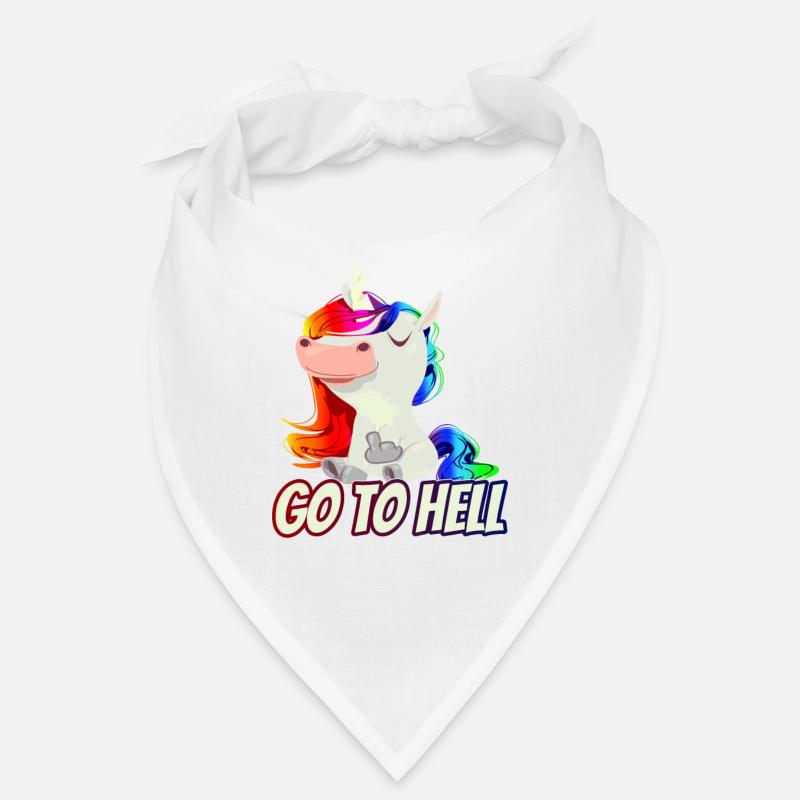 Geh - Mittelfinger-Regenbogen-Einhorn Bandana