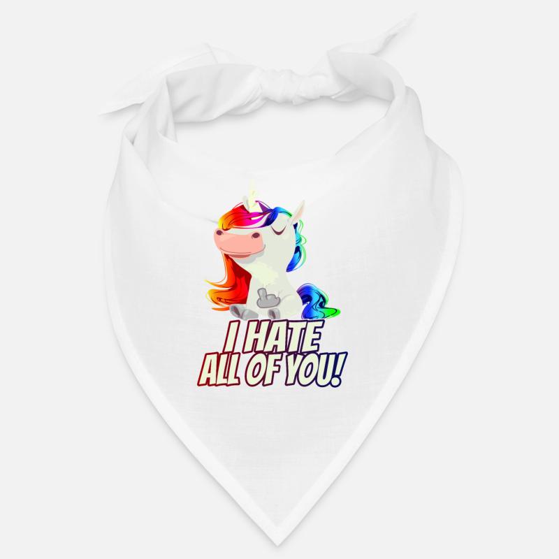 Je vous déteste tous! - Doigt du milieu arc-en-ciel Bandana