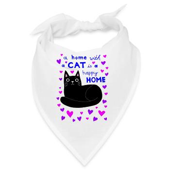 Katze Katzen schöner Spruch Katzenbesitzer - Bandana - Weiß - Vorne