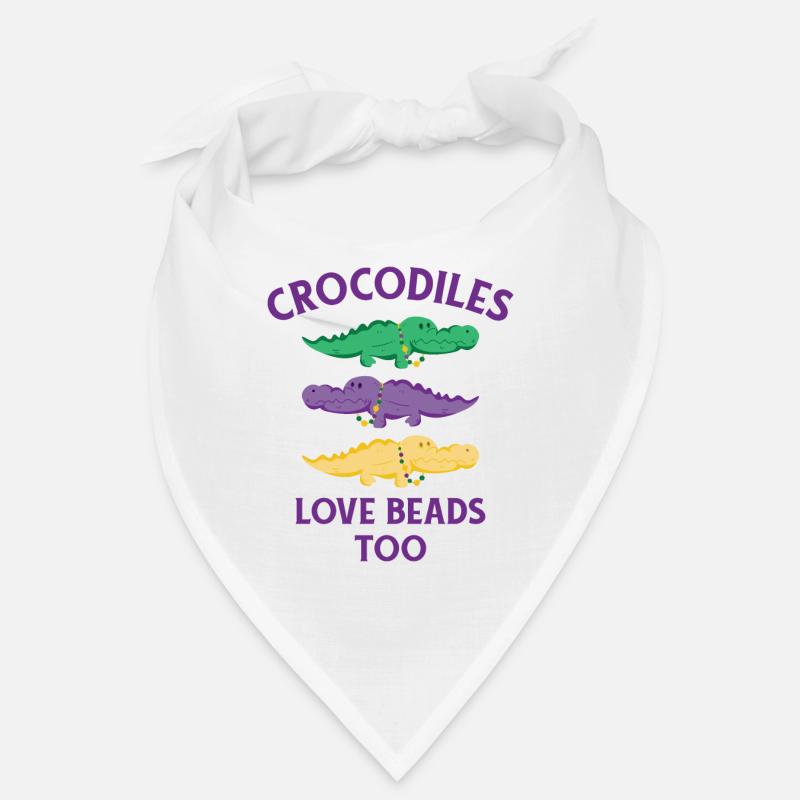 Mardi Gras Carnaval Crocodile Perles Faune Bandana