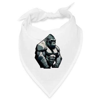 Gorilla mit einfachem Design - Bandana - Weiß - Vorne
