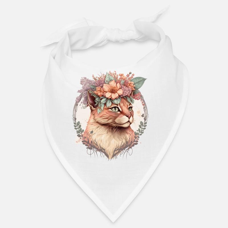 Mignon Singapura Cat Fleur Crown Cats Chaton de compagnie Bandana