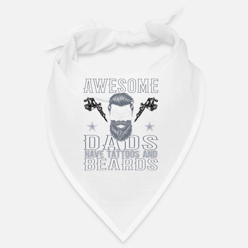 Awesome Dads have Tattoos Beard Father Tattoo Beard Bandana