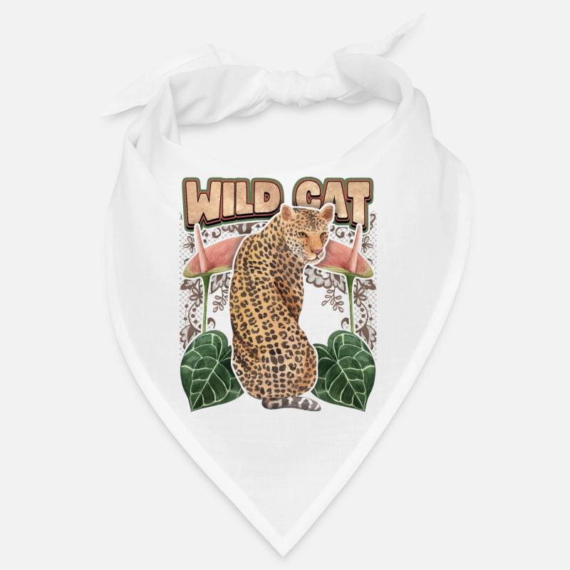 Léopard, Chat exotique à l’anthurium vintage Bandana