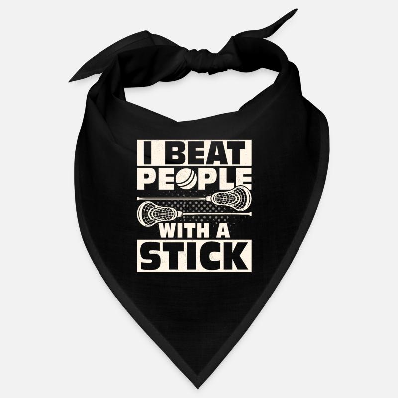 I Beat People With A Stick Lacrosse Player Bandana
