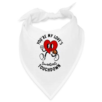 Valentinstag Fußball Paar Rugby Sport Liebe - Bandana - Weiß - Vorne