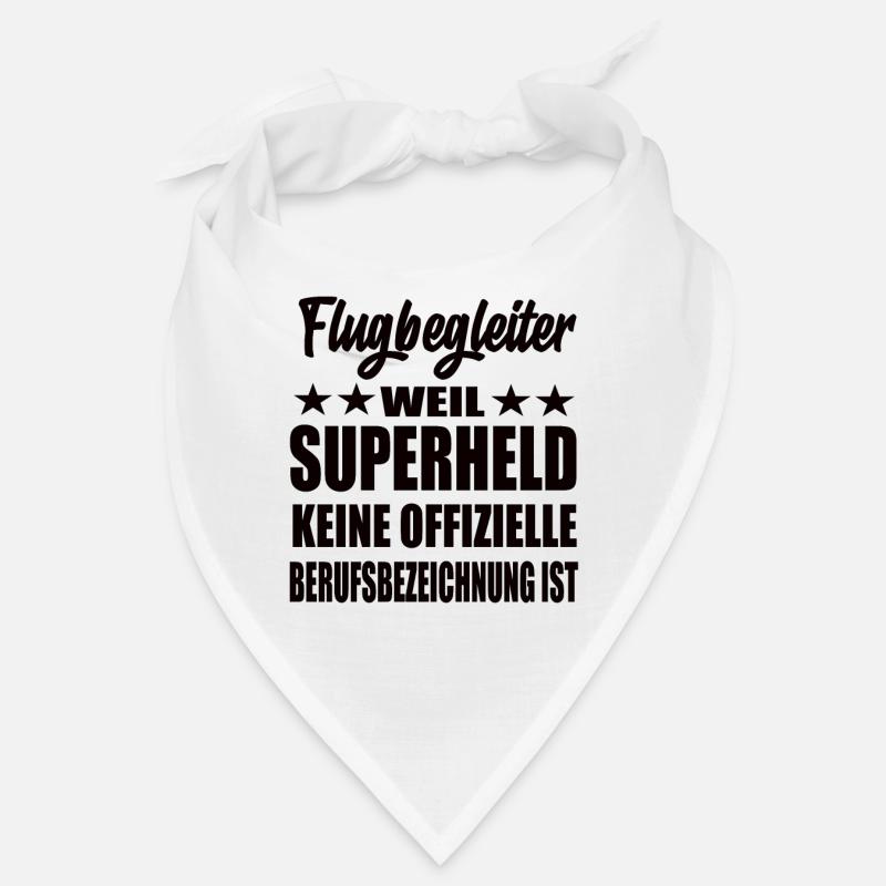 Flugbegleiter Superheld Spruch Bandana