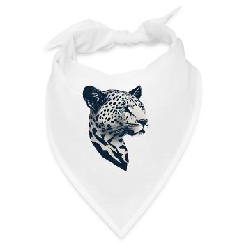 Einfaches Design Lephard-Kopf - Bandana - Weiß - Vorne