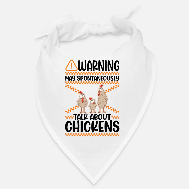 Warning Chickens Farmer Chicken Bandana