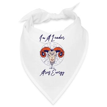 Widder Energie Astrologie Führung Astrologie Fan - Bandana - Weiß - Vorne