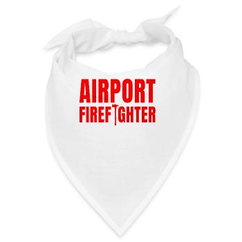 Flughafen Feuerwehrmann - Bandana - Weiß - Vorne