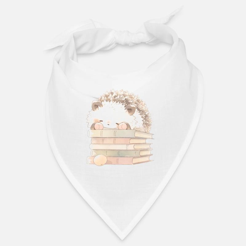 Hedgehog sleeping on books Bandana