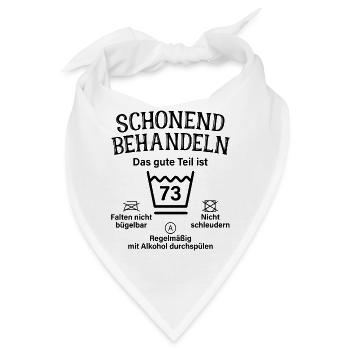 73. Geburtstag Schonend Behandeln 73 Teil Ist 73 - Bandana - Weiß - Vorne
