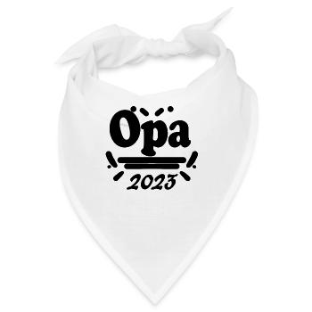 Opa 2023 - Opa werden - Opa Geschenk - Bandana - Weiß - Vorne