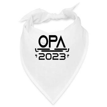 Opa 2023 - Opa werden - Opa Geschenk - Bandana - Weiß - Vorne