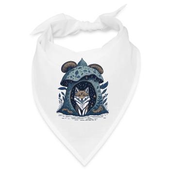 Pilz Hütte Wolf - Bandana - Weiß - Vorne